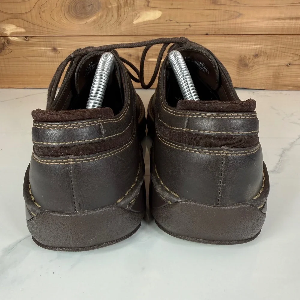 Red Wing 4114 Oxford Shoes Mens 9D Worx Mens Dark Brown Leather Lace Up Work